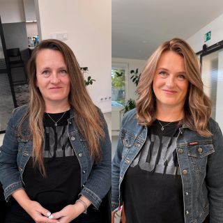 ✨ Proměna s Original & Mineral ✨ Z dlouhých vlasů k svěžímu, zářivému lobu! 💇‍♀️ Jemné přirozené odstíny, zdravý lesk a...